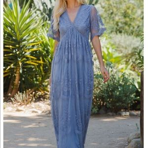 PinkBlush Maternity Lace Maxi Dress